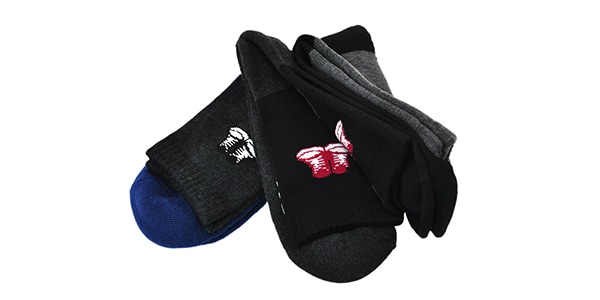 CONVERSE ( ｺﾝﾊﾞｰｽ )  / レッグ部足底パイルスニーカー柄ハーフ丈　3足セット　001画像2