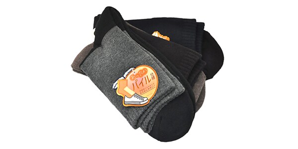 CONVERSE ( ｺﾝﾊﾞｰｽ )  / レッグ部足底パイルスニーカー柄ハーフ丈　3足セット　002画像2