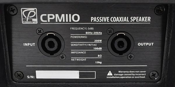 CLASSIC PRO ( クラシックプロ ) CPM110 PAスピーカー 送料無料