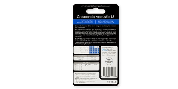CRESCENDO ( クレシェンド )  / Acoustic 15 イヤープロテクター（耳栓）画像2