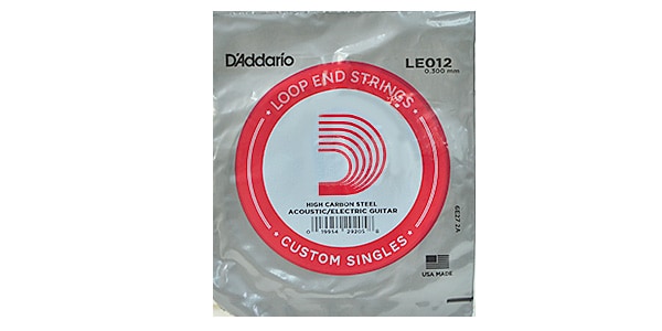 DADDARIO/LE012 Single Plain Steel 012 Loop End