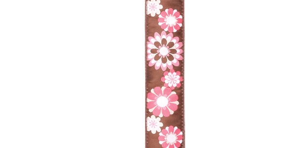 DADDARIO ( ダダリオ )  / 15UKE02 NYLON UKULELE STRAP Brown and Pink Flowers画像2