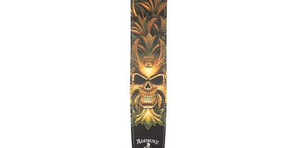 DADDARIO ( ダダリオ )  / 25LAL04 Alchemy Leather Strap Green Skull画像2