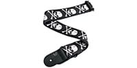 DADDARIO / 50H01 POLYESTER WOVEN GUITAR STRAP Skull and Cross Bone