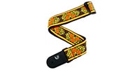 DADDARIO / 50PCLV03 PEACE & LOVE WOVEN GUITAR STRAP Brown and Yellow