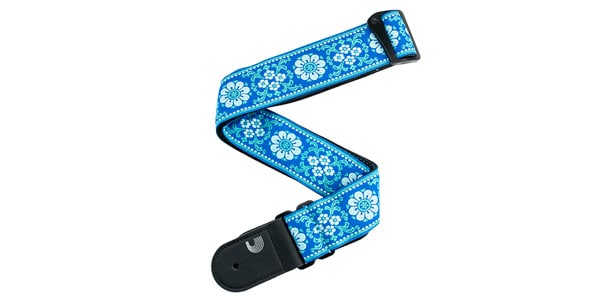 DADDARIO / 50PCLV04 PEACE & LOVE WOVEN GUITAR STRAP Blue and White