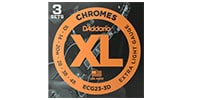 DADDARIO ECG23-3D 3Pack XL Chromes Flat Wound Extra Light