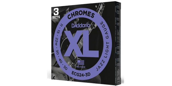 DADDARIO ( ダダリオ ) ECG24-3D 3Pack XL Chromes Flat Wound Jazz
