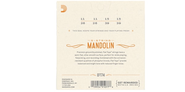 DADDARIO ( ダダリオ )  / EFT74 Mandolin Flat Tops Phosphor Bronze Medium 11-39画像2