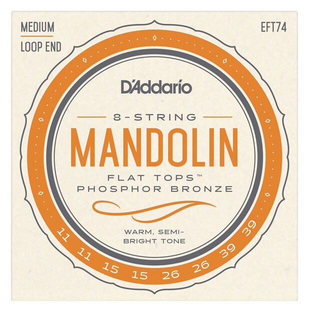 DADDARIO/EFT74 Mandolin Flat Tops Phosphor Bronze Medium 11-39