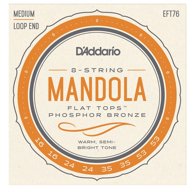 DADDARIO/EFT76 Mandola Flat Tops Phosphor Bronze Medium 16-53