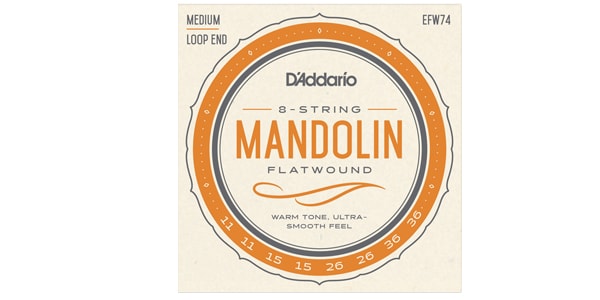 DADDARIO ( ダダリオ )  / EFW74 Mandolin Flat Wound, Medium, 11-36 マンドリン弦