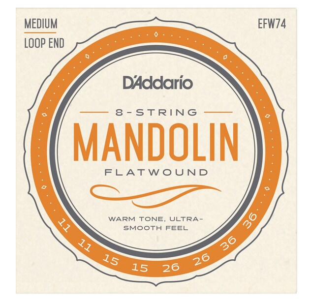 DADDARIO/EFW74 Mandolin Flat Wound, Medium, 11-36　マンドリン弦