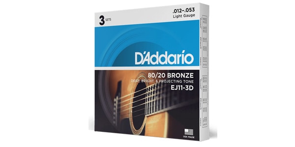 DADDARIO ( ダダリオ ) EJ11-3D 3Pack 80/20 Bronze Wound Light