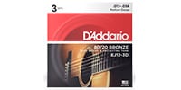 DADDARIO / EJ12-3D 3Pack 80/20 Bronze Wound Medium