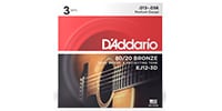 DADDARIO EJ12-3D 3Pack 80/20 Bronze Wound Medium