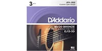 DADDARIO EJ13-3D 3Pack 80/20 Bronze Wound Custom Light