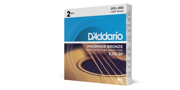 DADDARIO/EJ16-2D 2-Pack Phosphor Bronze Wound Light