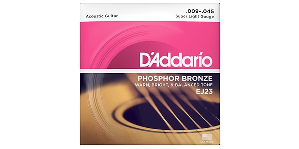 EJ23 Phosphor Bronze Acoustic Guitar Strings, Super Light,