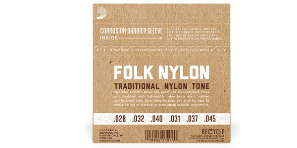 DADDARIO / EJ32 Folk Nylon - Silver Wound/Black Nylon Trebles画像3
