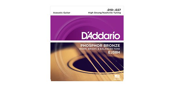 DADDARIO EJ38H Phosphor Bronze Wound High-Strung/Nashville Tuning