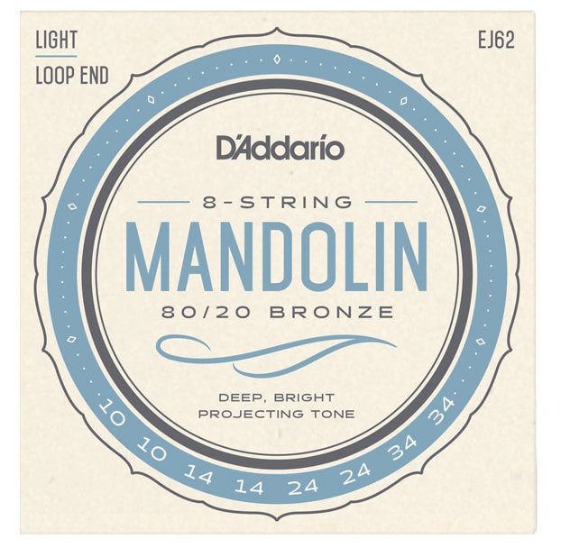 DADDARIO/EJ62 Mandolin 80/20 Bronze Light 10-34　マンドリン弦