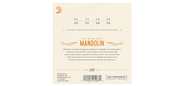 DADDARIO ( ダダリオ )  / EJ67 Mandolin Nickel Medium 11-39 マンドリン弦画像2