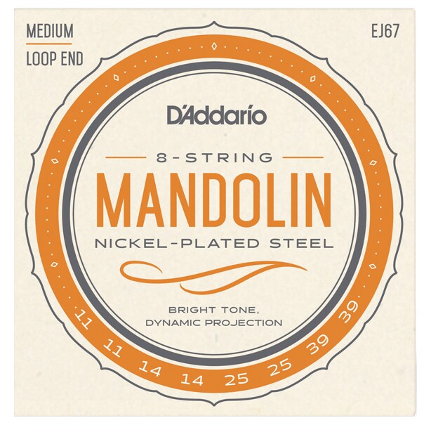 DADDARIO/EJ67 Mandolin Nickel Medium 11-39　マンドリン弦