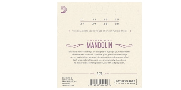 DADDARIO ( ダダリオ )  / EJ70 Mandolin Phosphor Bronze Medium/Light Ball End 11-38画像2