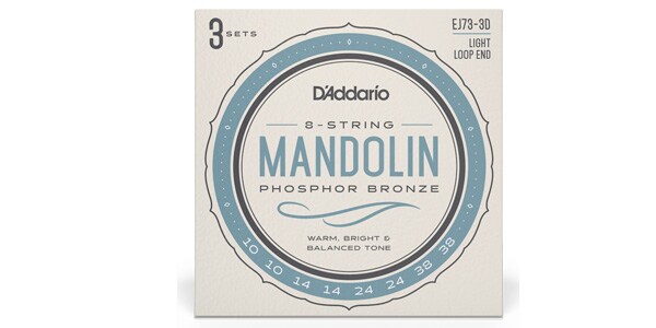 DADDARIO/EJ73-3D 3Pack Mandolin Phosphor Bronze Light 10-38