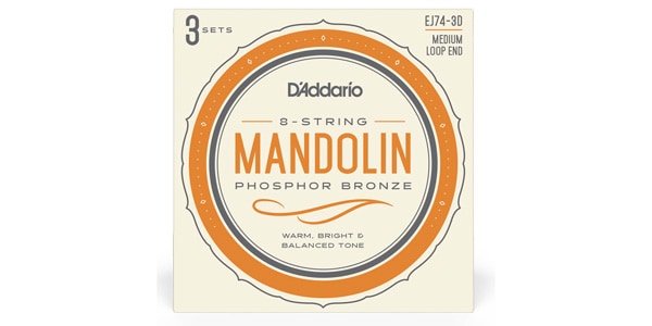 DADDARIO/EJ74-3D 3Pack Mandolin Phosphor Bronze Medium 11-40