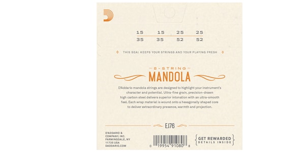 DADDARIO / EJ76 Mandola Phosphor Bronze Medium 15-52画像2