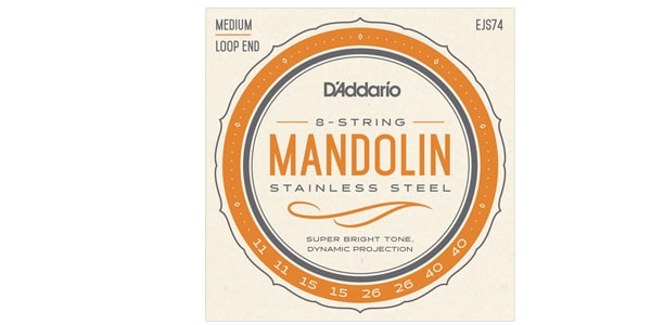 DADDARIO / EJS74 Mandolin Stainless Steel Medium 11-40
