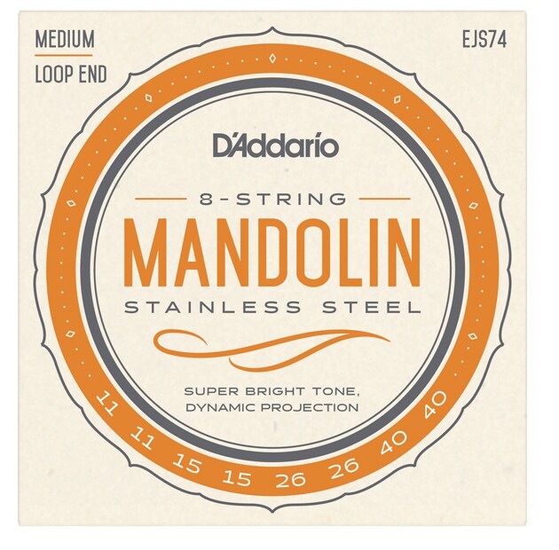 DADDARIO/EJS74 Mandolin Stainless Steel Medium 11-40