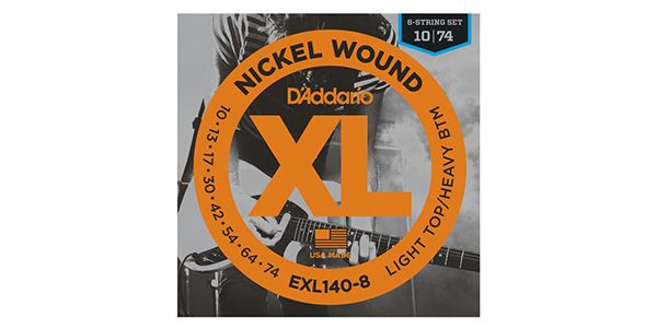 DADDARIO/EXL140-8 XL Nickel Round Wound 8-String Light Top/Heavy Bott