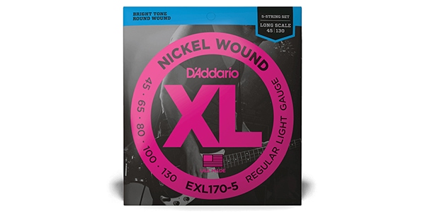 DADDARIO / EXL170-5 Nickel Wound 5-Strings Bass Light 45-130