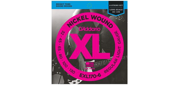 DADDARIO/EXL170-6 Nickel Wound 6-Strings Bass Light 32-130