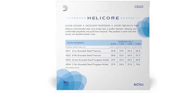 DADDARIO ( ダダリオ )  / H510 1/4M Helicore チェロ弦セット Medium画像2