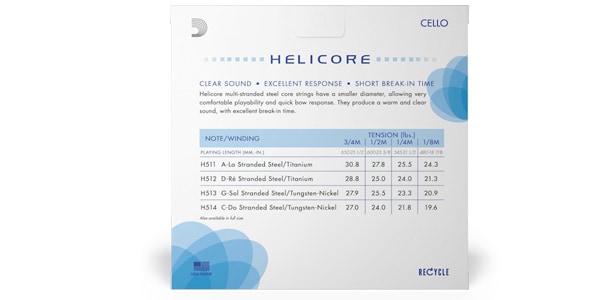 DADDARIO / H512 1/8M Helicore チェロ弦 D線 Medium画像3