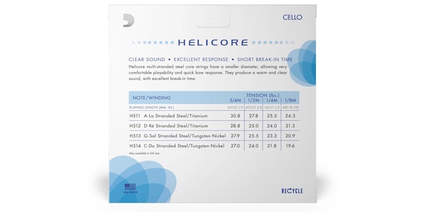 DADDARIO / H513 1/2M Helicore チェロ弦 G線 Medium画像3