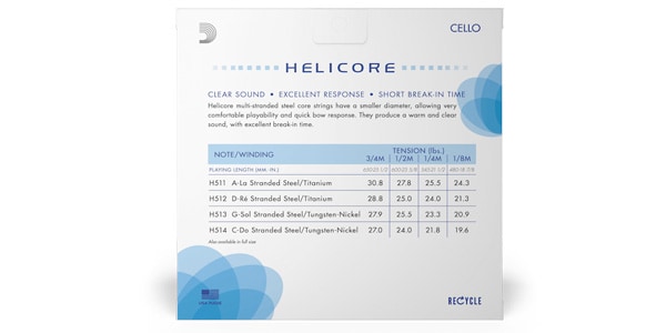 DADDARIO / H513 1/8M Helicore チェロ弦 G線 Medium画像3