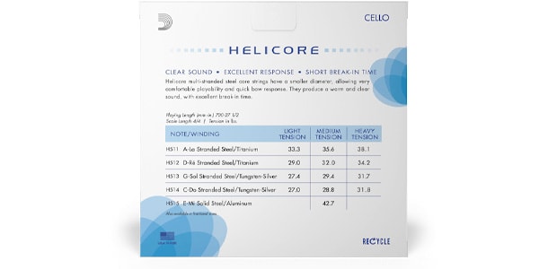 DADDARIO / H513 4/4M Helicore チェロ弦 G線 Medium画像3