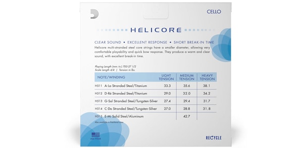 DADDARIO ( ダダリオ )  / H514 4/4H Helicore cello画像3