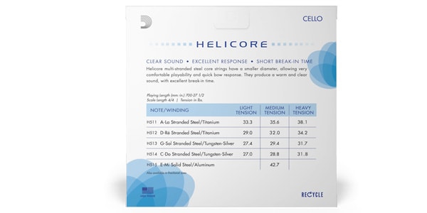 DADDARIO / H514 4/4M Helicore チェロ弦 C線 Medium画像2