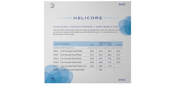 DADDARIO ( ダダリオ ) HH610 3/4M HELICORE HYBRID MEDIUM コントラ