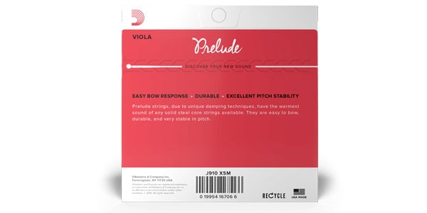DADDARIO ( ダダリオ )  / J910 XSM Prelude ビオラ弦セット Extra Short Scale Medium画像3