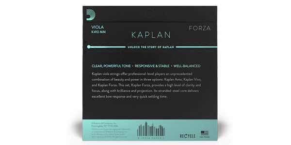 DADDARIO ( ダダリオ )  / K410 MM Kaplan Forza ビオラ弦セット Medium Scale Medium画像3