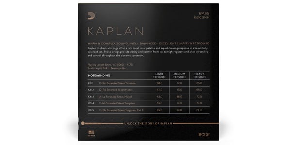DADDARIO ( ダダリオ )  / K611 3/4H Kaplan コントラバス弦 G線 Heavy画像3