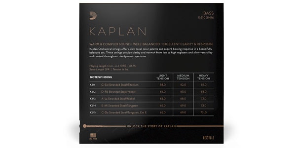 DADDARIO ( ダダリオ )  / K611 3/4M Kaplan コントラバス弦 G線 Medium画像3