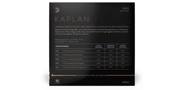 DADDARIO ( ダダリオ )  / K613 3/4H Kaplan コントラバス弦 A線 Heavy画像3
